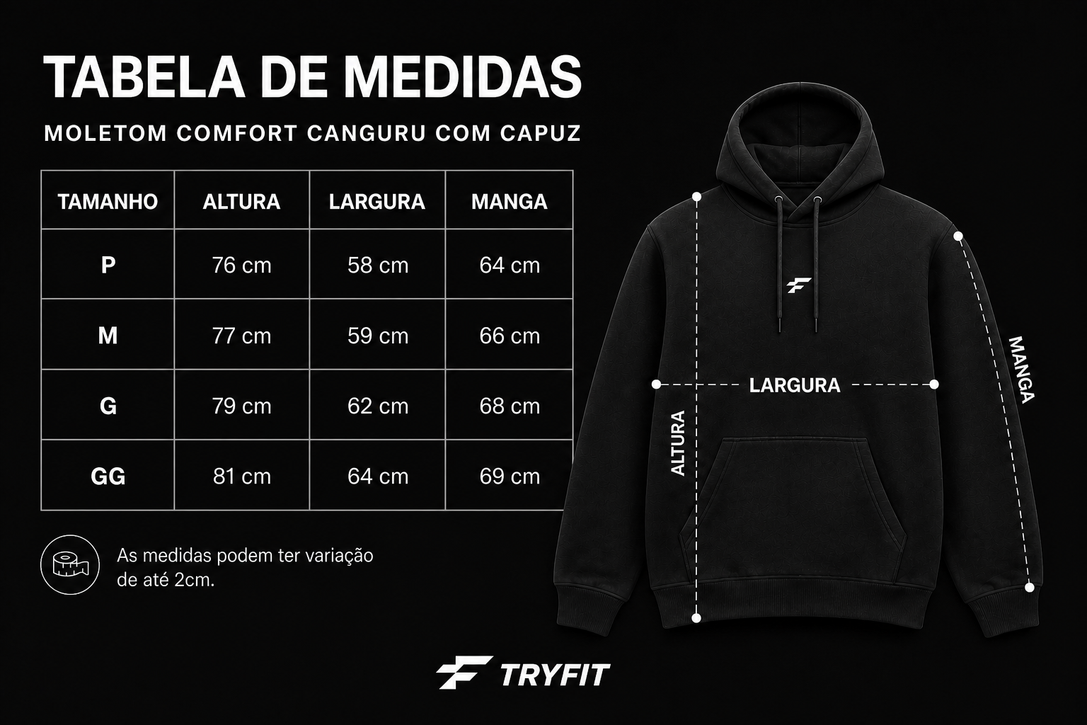 Hoodie 'Built for Motion' - Preto